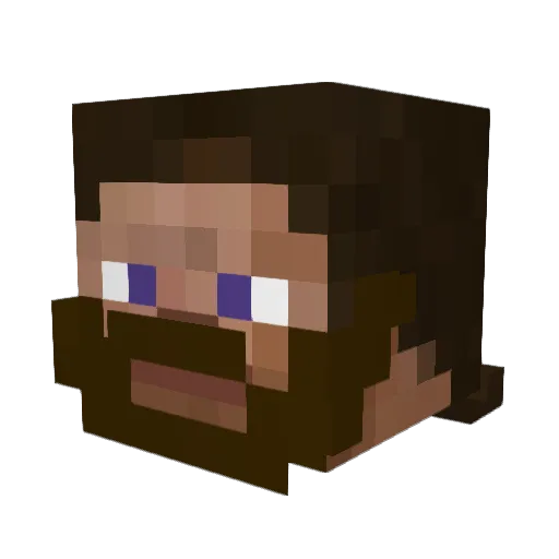 D6Nl Minecraft avatar head, 3D render