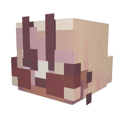 D7SAl Minecraft avatar head, 3D render