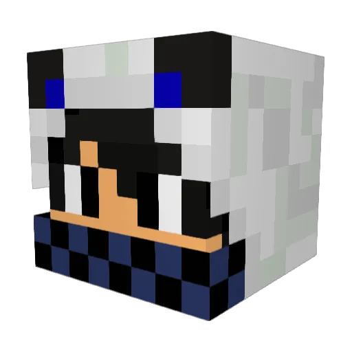 D7miGamer Minecraft avatar head, 3D render