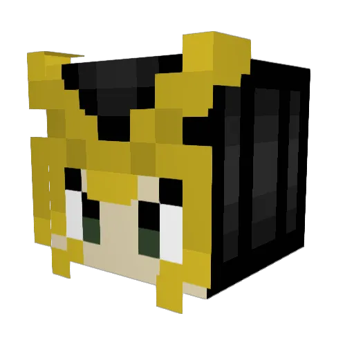 D7mntena Minecraft avatar head, 3D render