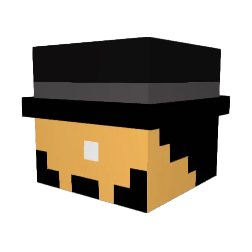 D7ooMx7 Minecraft avatar head, 3D render