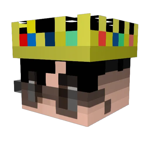 D80S Minecraft avatar head, 3D render