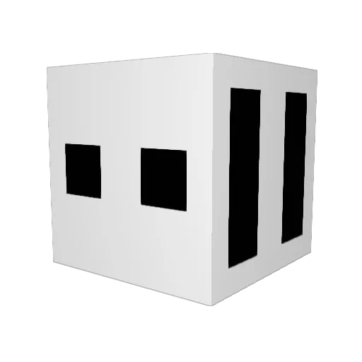 D814 Minecraft avatar head, 3D render