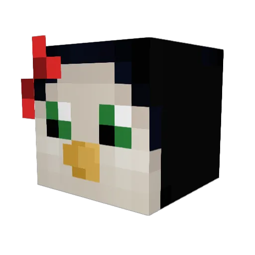D8U Minecraft avatar head, 3D render