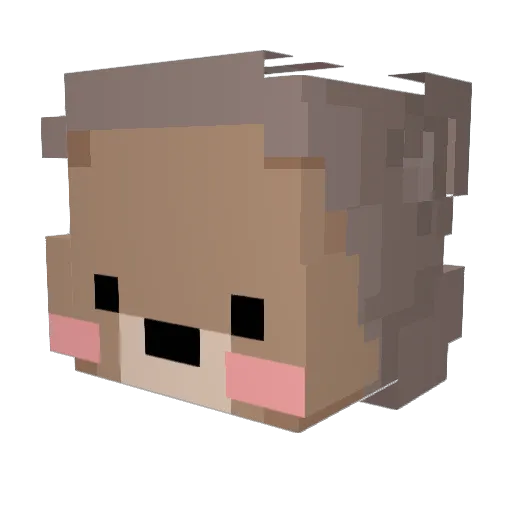 DA0N2 Minecraft avatar head, 3D render