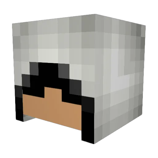 DA670 Minecraft avatar head, 3D render