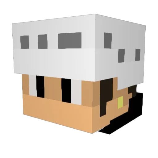 DA817 Minecraft avatar head, 3D render