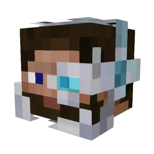 DAA419 Minecraft avatar head, 3D render