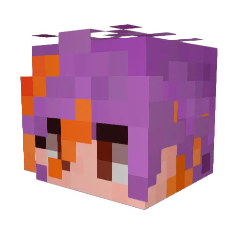 DAAEX Minecraft avatar head, 3D render