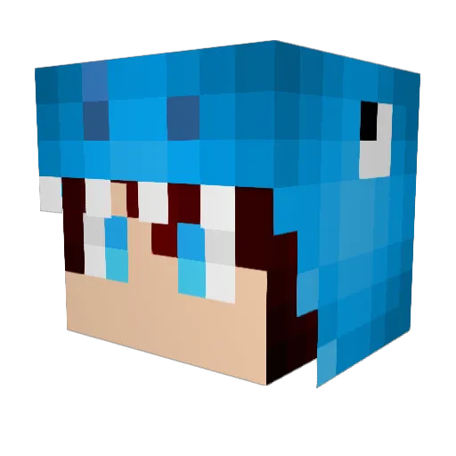 DABBrasil Minecraft avatar head, 3D render