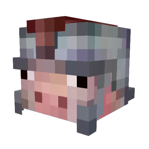 DABIZ57 Minecraft avatar head, 3D render