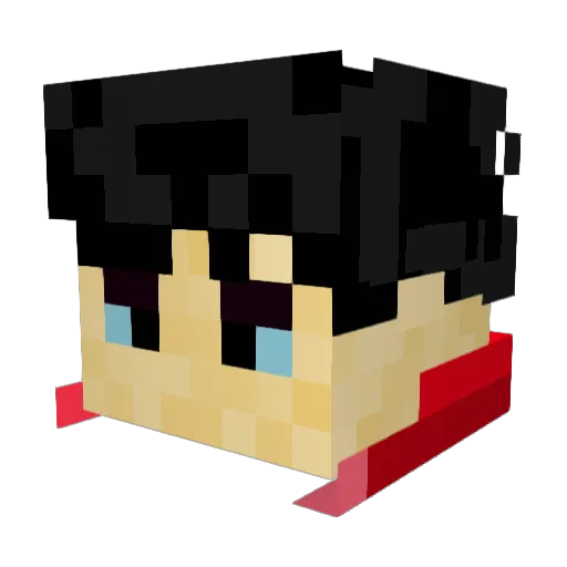 DABO_27 Minecraft avatar head, 3D render