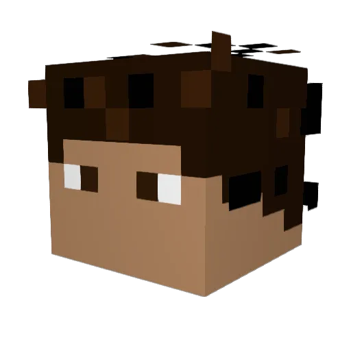 DACHI_yes Minecraft avatar head, 3D render