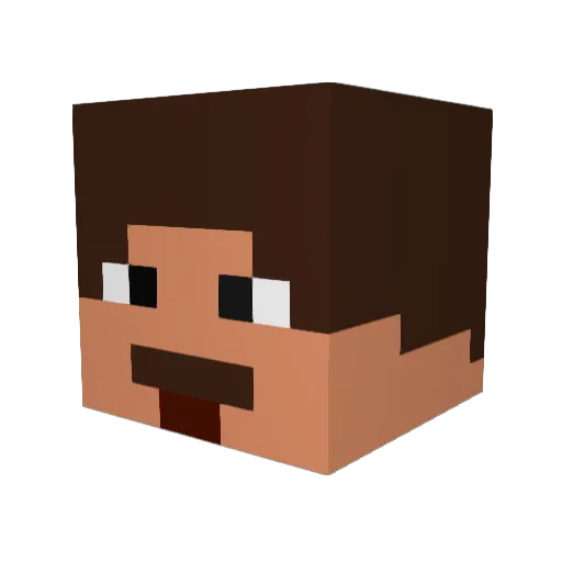 DADA_37 Minecraft avatar head, 3D render
