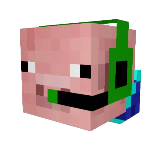 DADDYONG Minecraft avatar head, 3D render