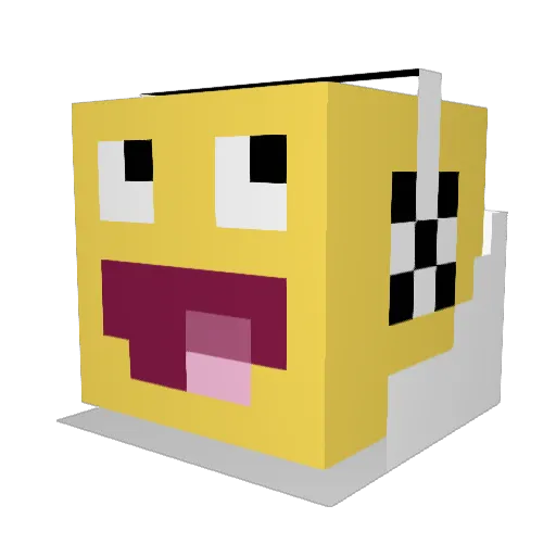 DADDY_DMANK Minecraft avatar head, 3D render