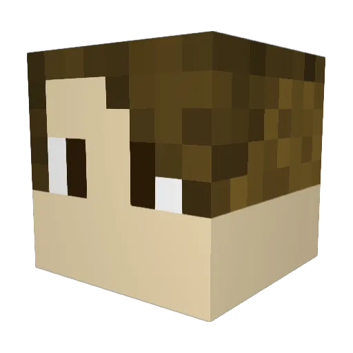 DAEENY Minecraft avatar head, 3D render