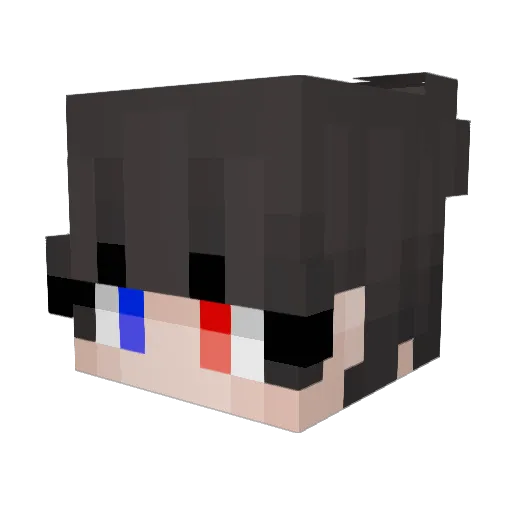 DAEHOYUN Minecraft avatar head, 3D render