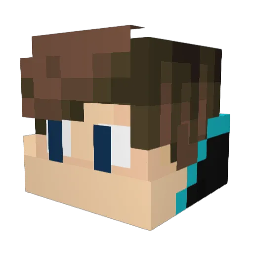 DAEMinecraft5 Minecraft avatar head, 3D render