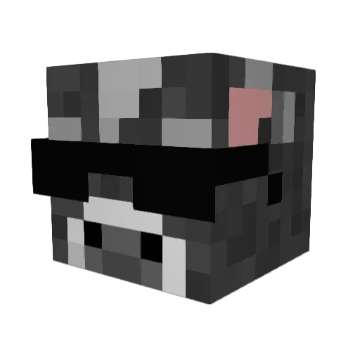 DAERSITO Minecraft avatar head, 3D render