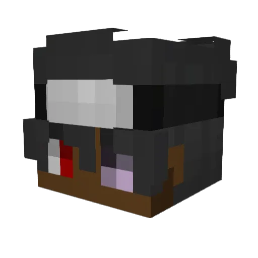 DAEvsWORLD Minecraft avatar head, 3D render