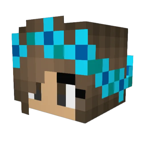 DAGGERose Minecraft avatar head, 3D render