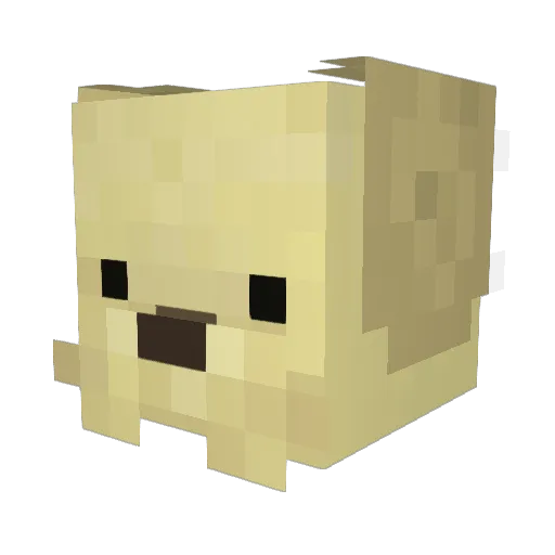 DAGOMI Minecraft avatar head, 3D render