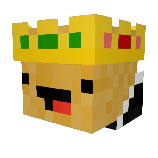 DAGR8TPOTATO Minecraft avatar head, 3D render