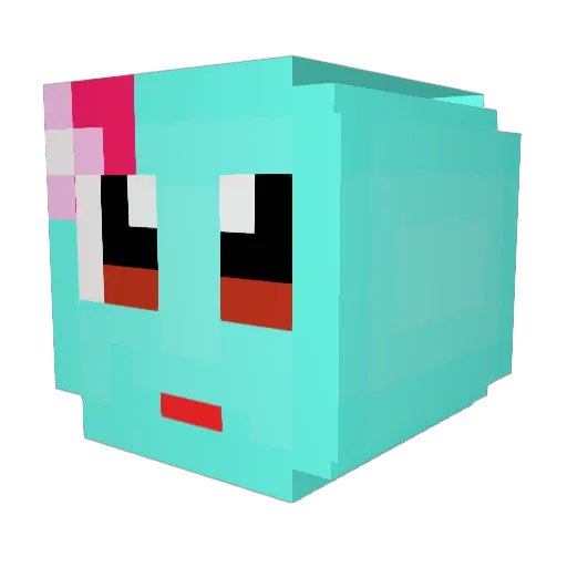 DAGUK Minecraft avatar head, 3D render