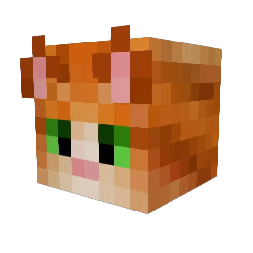 DAHLmee Minecraft avatar head, 3D render