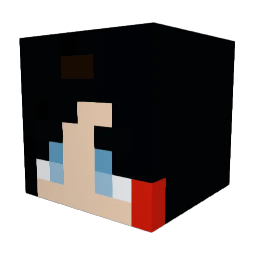 DAHM0 Minecraft avatar head, 3D render
