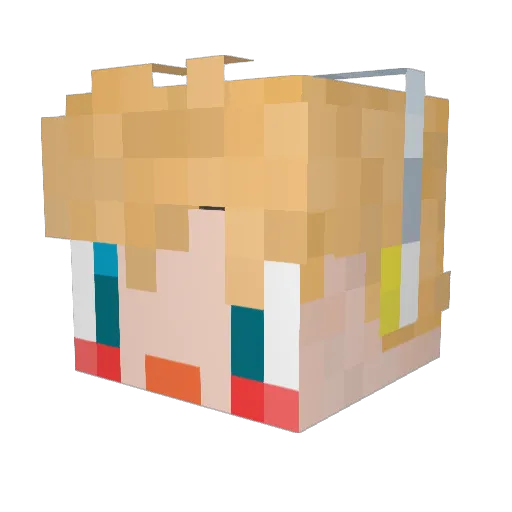 DAITASO08 Minecraft avatar head, 3D render