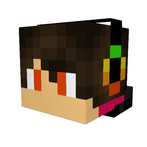 DAIWAN_0420 Minecraft avatar head, 3D render