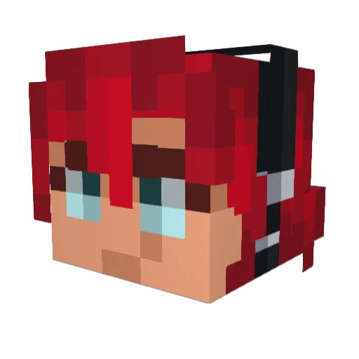 DAKAo3o Minecraft avatar head, 3D render