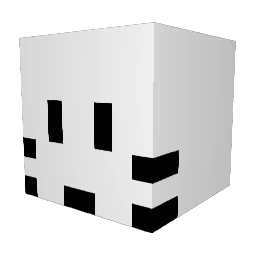 DAKING_02 Minecraft avatar head, 3D render
