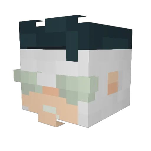 DAKITY04 Minecraft avatar head, 3D render