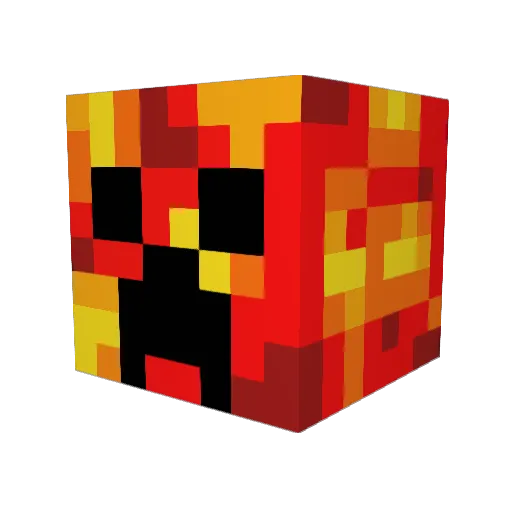 DAL3N Minecraft avatar head, 3D render