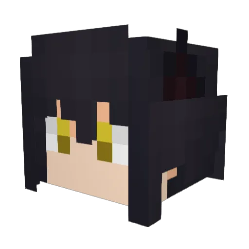 DALERT Minecraft avatar head, 3D render