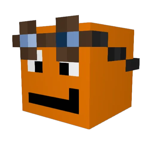 DALEmuh Minecraft avatar head, 3D render
