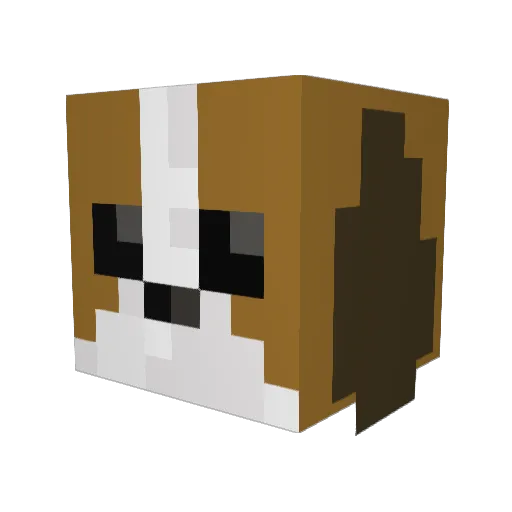 DAL_Bong Minecraft avatar head, 3D render