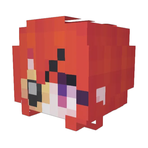 DAL_kino Minecraft avatar head, 3D render