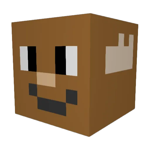 DAM00SE Minecraft avatar head, 3D render