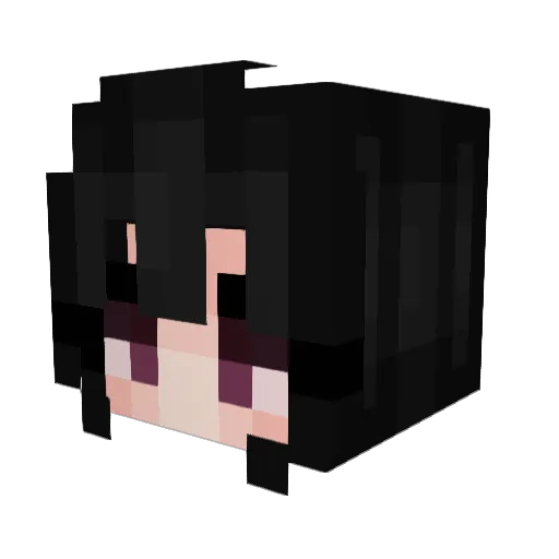 DAMNBABE Minecraft avatar head, 3D render