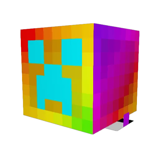 DAMO2431 Minecraft avatar head, 3D render