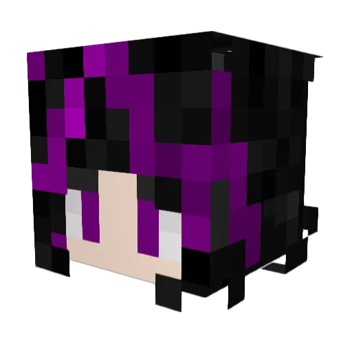 DAMTZD Minecraft avatar head, 3D render
