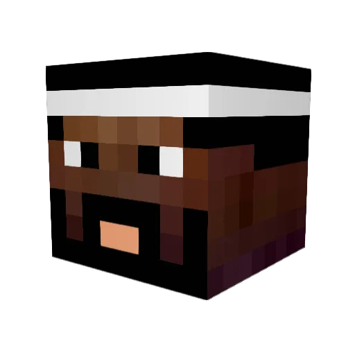 DAN13LD Minecraft avatar head, 3D render