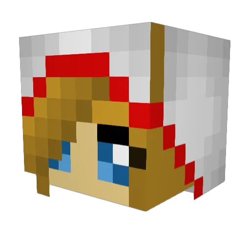 DANCEGIRL03 Minecraft avatar head, 3D render