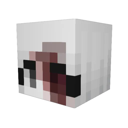 DANCINGG Minecraft avatar head, 3D render