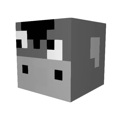 DANCING_DONKEY Minecraft avatar head, 3D render