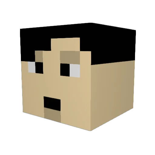 DANDAR10 Minecraft avatar head, 3D render